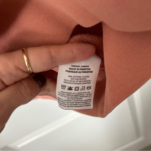 Nike Crewneck Sweater Women’s Size Large Coral Pink Orange Color - Picture 5 of 8